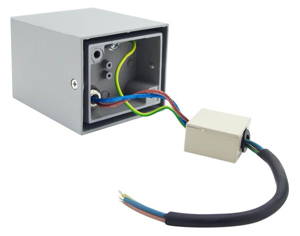Applique Quadrata Monodirezionale IP65 - GU10 Grigio
