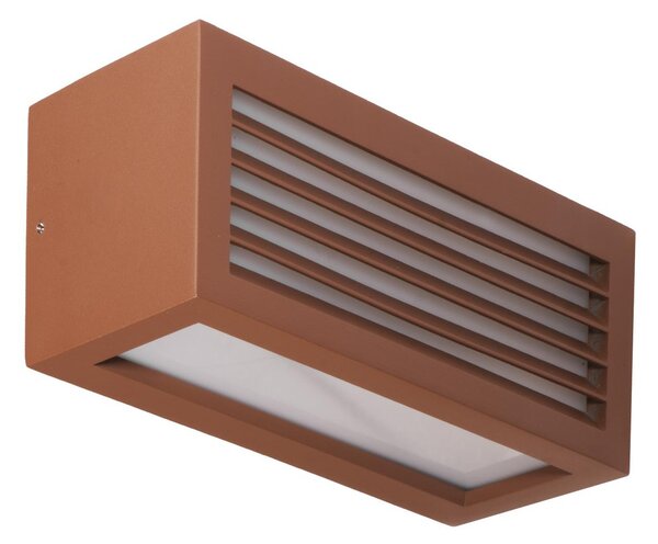 Applique Line Design E27 Mattone Ruggine Corten IP65 Antiabbagliamento