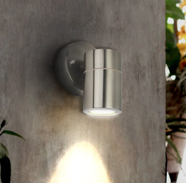 Applique Cilindrica Monodirezionale IP65 GU10 Inox Colore Inox
