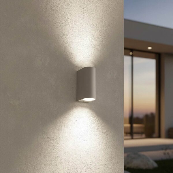 Applique da Esterno Bidirezione IP65 GU10 Stondata - Grigio