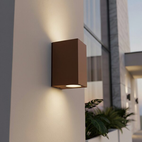 Applique Rettangolare Bidirezionale IP65 - GU10 Corten