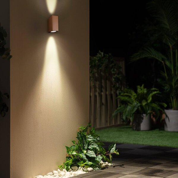 Applique Rettangolare Bidirezionale IP65 - GU10 Corten
