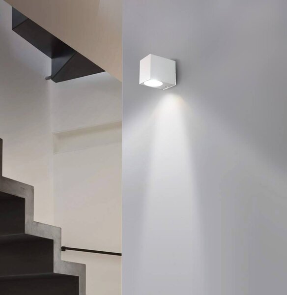 Applique Quadrata Monodirezionale IP65 - GU10 Bianco