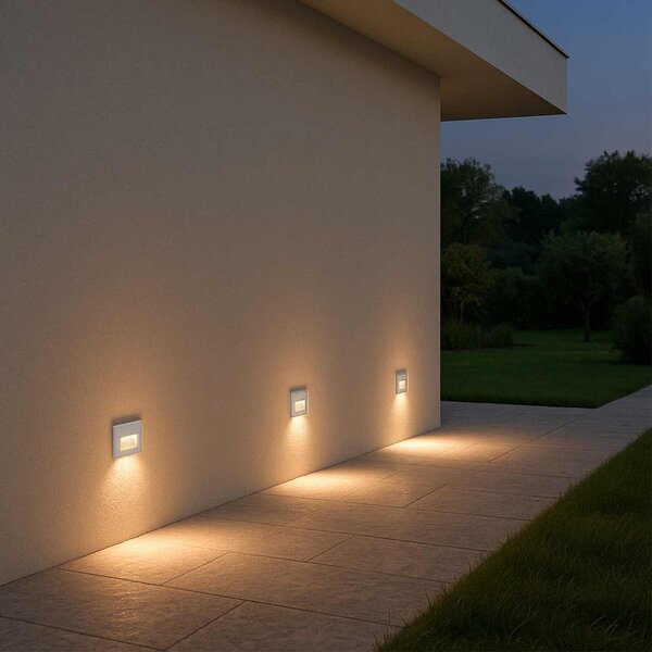 Segnapasso LED per scatola 503 3.5W IP65 Luce Asimmetrica Colore Bianco Freddo 6.000K