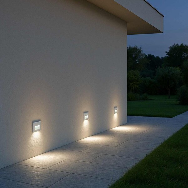 Segnapasso LED per scatola 503 3.5W IP65 Luce Asimmetrica Colore Bianco Naturale 4.200K
