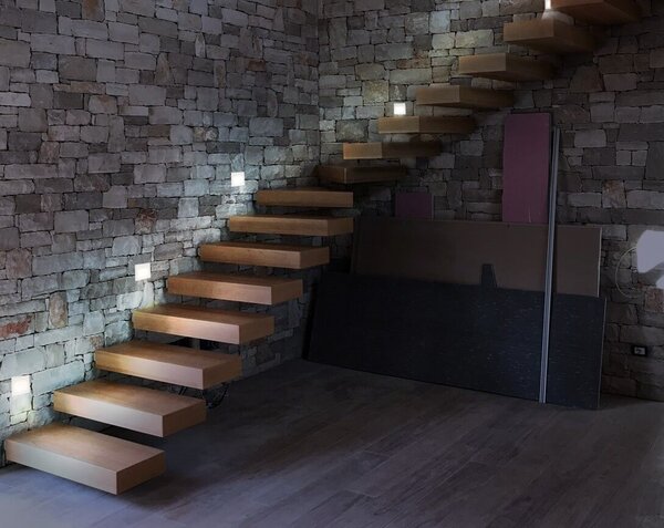 Segnapasso LED per scatola 503 3.5W IP65 Luce Asimmetrica Colore Bianco Freddo 6.000K