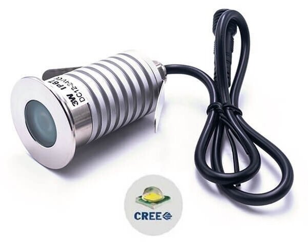 Faretto Segnapasso LED 3W IP67 Acciaio Inox Professional Colore Bianco Freddo 6.000K