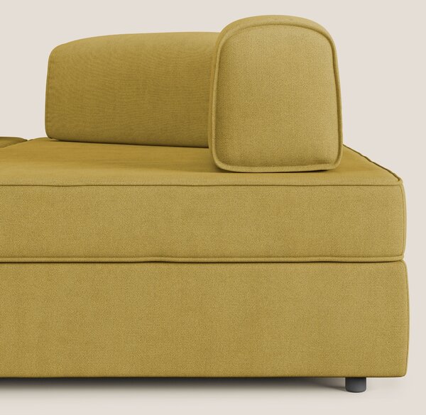 Liberty divano angolare con pouf estraibile e schienali movibili in te