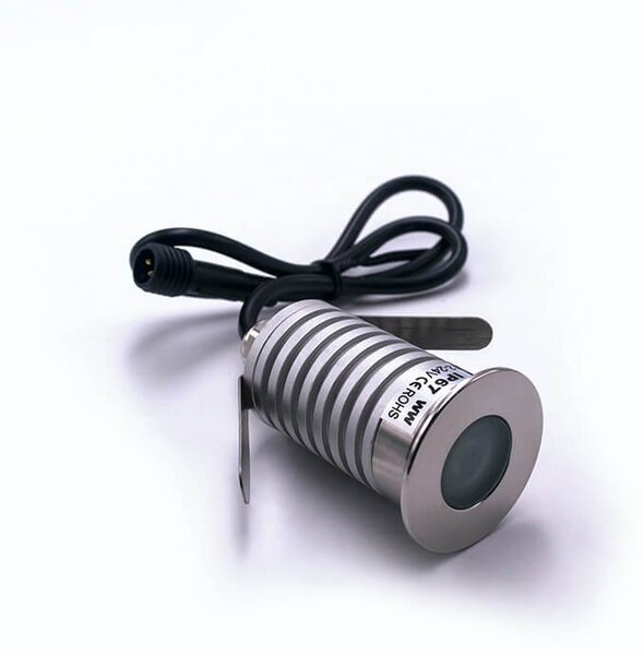 Faretto Segnapasso LED 3W IP67 Acciaio Inox Professional Colore Bianco Freddo 6.000K