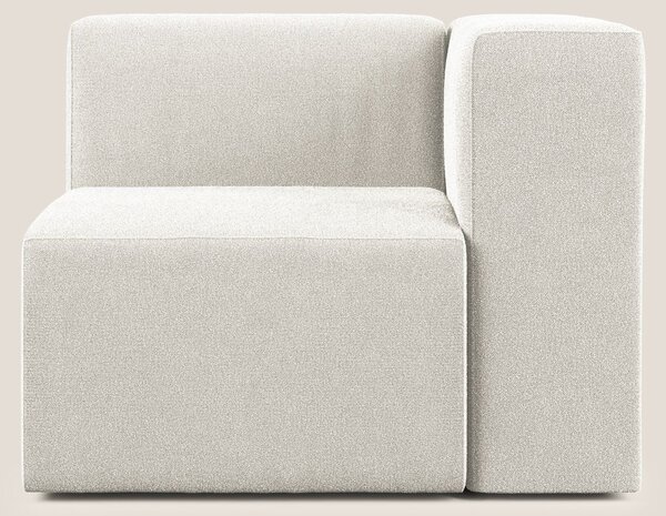Nettuno modulo angolo/laterale in morbido tessuto bouclè T07 bianco