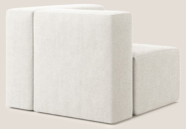 Nettuno modulo angolo/laterale in morbido tessuto bouclè T07 bianco