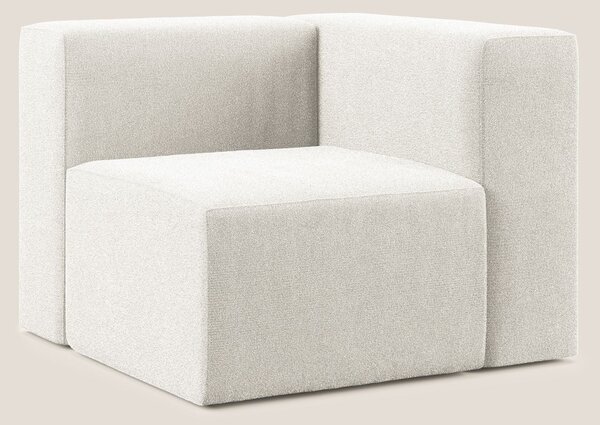 Nettuno modulo angolo/laterale in morbido tessuto bouclè T07 bianco