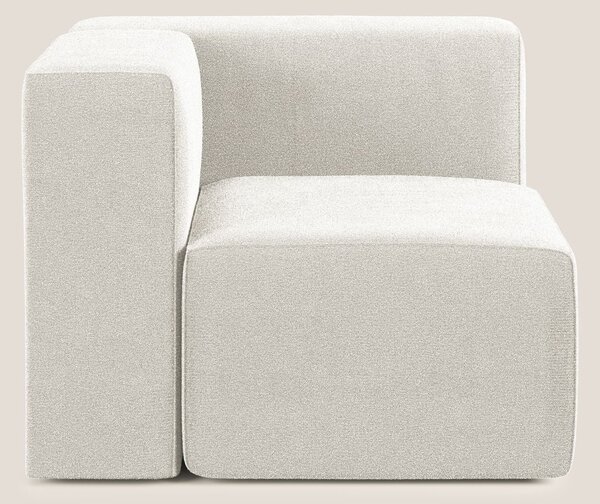 Nettuno modulo angolo/laterale in morbido tessuto bouclè T07 bianco