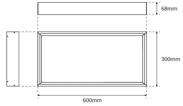 Plafoniera LED 60x30 32W da soffitto UGR19 CCT con driver Philips Colore Bianco Variabile CCT