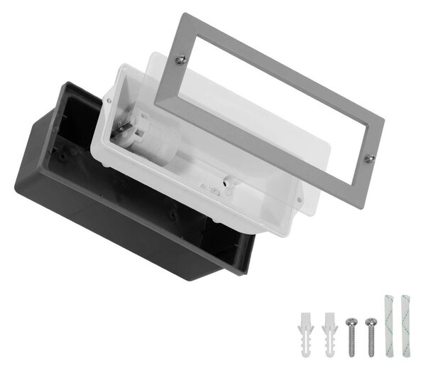 Segnapasso da Incasso IP44 Grigio Scuro con Base E27 Colore Grigio