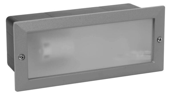 Segnapasso da Incasso IP44 Grigio Scuro con Base E27 Colore Grigio
