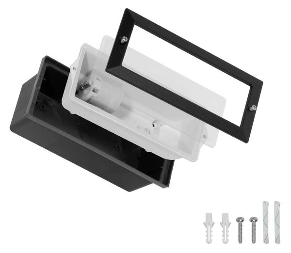 Segnapasso da Incasso IP44 Nero con Base E27