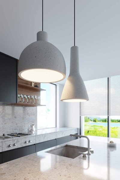 Lampadario a sospensione in Cemento EMPOLI E27 da interno