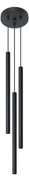 Lampadario in Acciaio a Sospensione 3xG9 PASTELO 3P Nero da interno