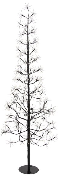 Lampada da terra natalizia nera albero 150 cm con LED e timer IP44 - Caspar