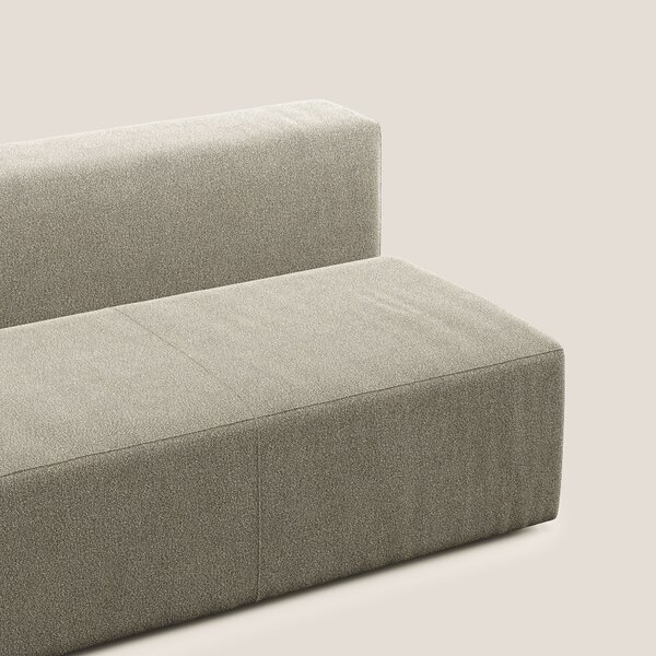 Nettuno modulo centrale maxi in morbido tessuto bouclè T07 beige