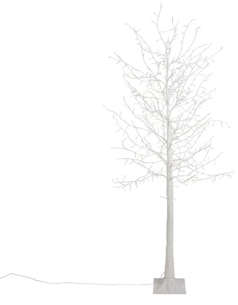 Albero di Natale luminoso da terra bianco 180 cm con LED e timer IP44 - Ki