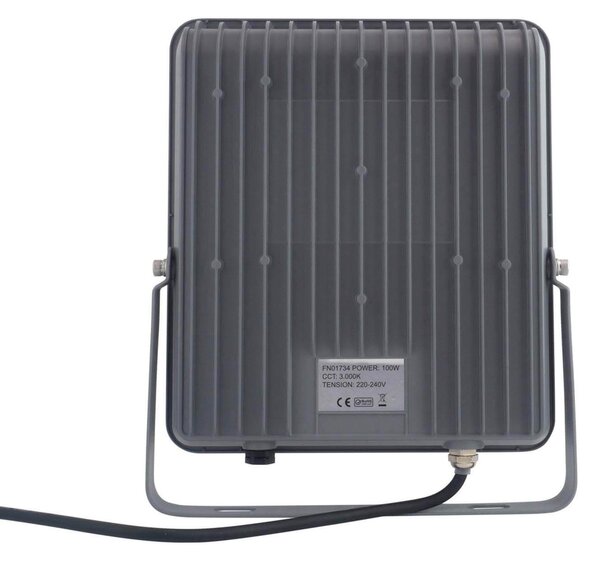 Proiettore LED 100W IP65 145lm/W con Osram chip LED Colore Bianco Caldo 3.000K