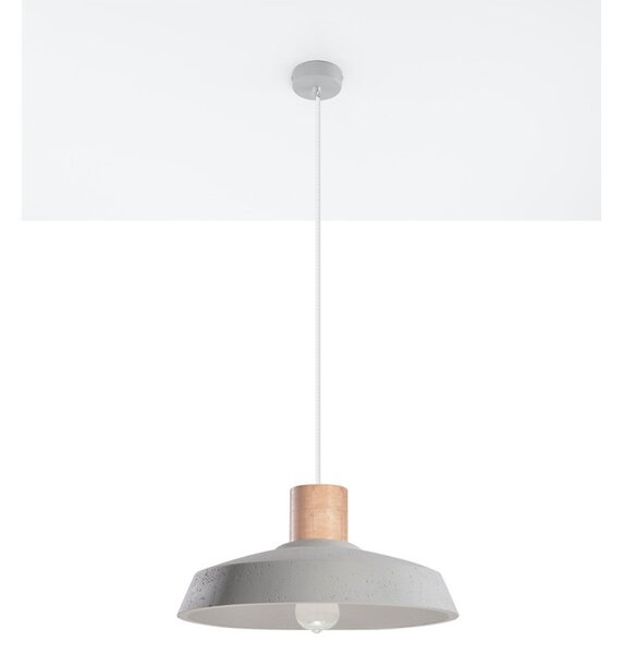 Lampadario a sospensione in Cemento Bianco AFRA E27 da interno