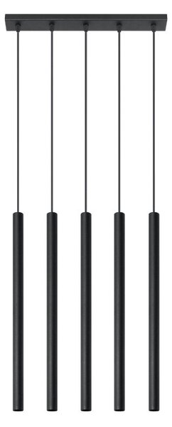 Lampadario in Acciaio a sospensione 5xG9 PASTELO 5 Nero da Interno