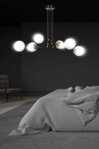 Lampadario a sospensione OGNIS 6 BLACK