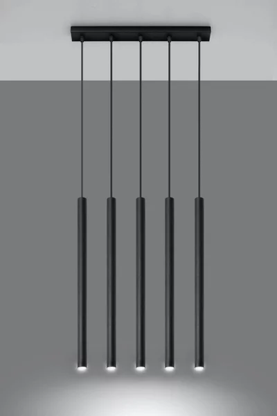 Lampadario in Acciaio a sospensione 5xG9 PASTELO 5 Nero da Interno
