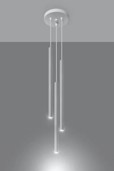 Lampadario in Acciaio a Sospensione 3xG9 PASTELO 3P Bianco da interno