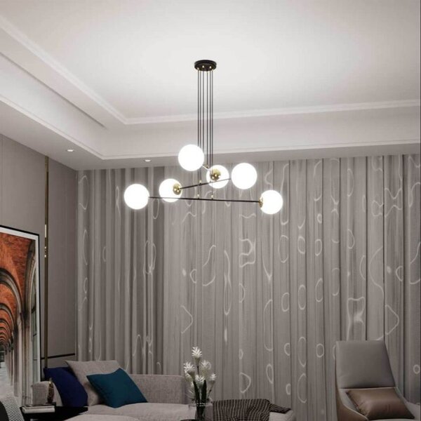 Lampadario a sospensione OGNIS 6 BLACK
