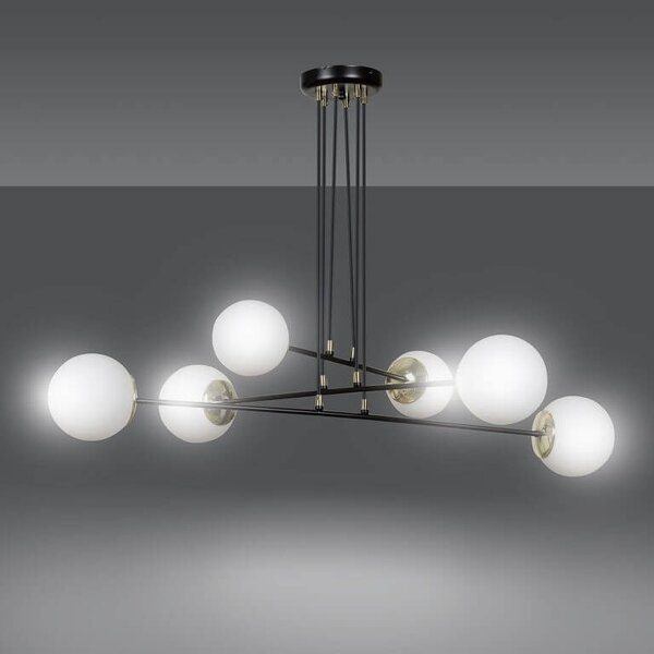 Lampadario a sospensione OGNIS 6 BLACK