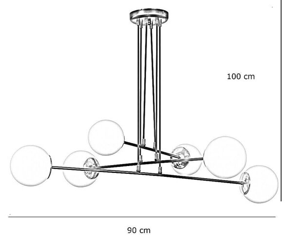 Lampadario a sospensione OGNIS 6 WHITE