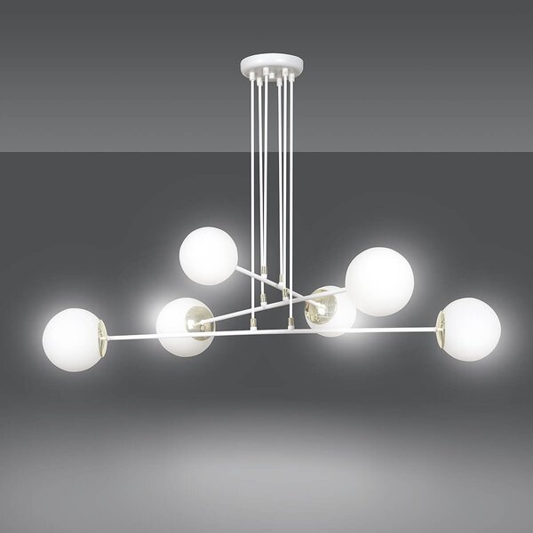 Lampadario a sospensione OGNIS 6 WHITE
