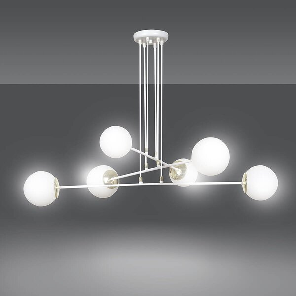 Lampadario a sospensione OGNIS 6 WHITE