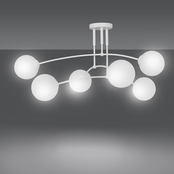 Lampadario a sospensione PREGOS 6 WHITE