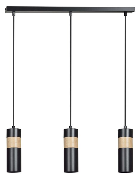 Lampadario a sospensione AKARI 3 BLACK