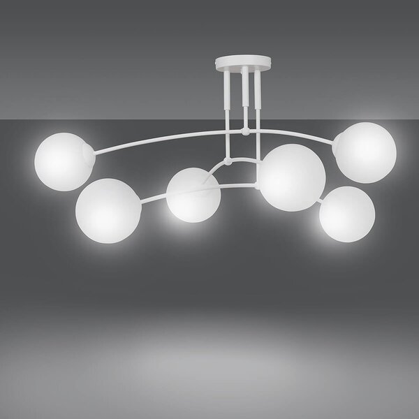 Lampadario a sospensione PREGOS 6 WHITE