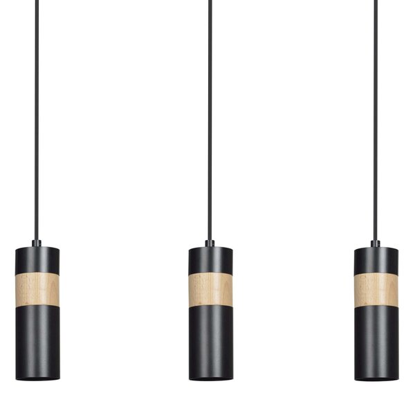 Lampadario a sospensione AKARI 3 BLACK