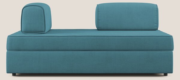 Liberty divano con pouf estraibile e schienali movibili in tessuto mor
