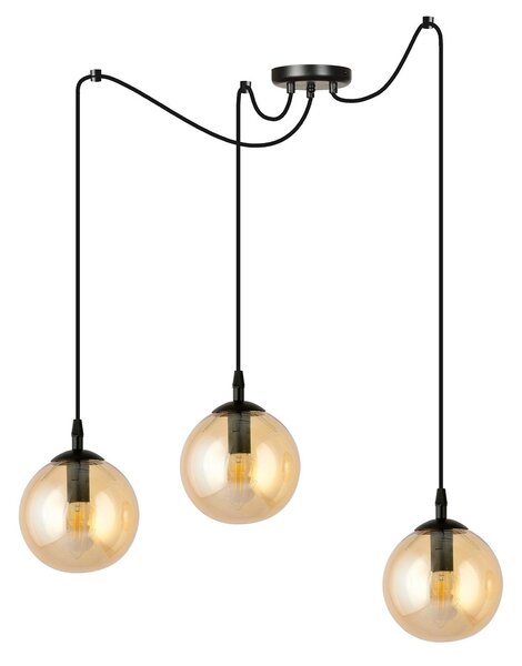 Lampadario a sospensione GIGI 3 BLACK MIODOWY