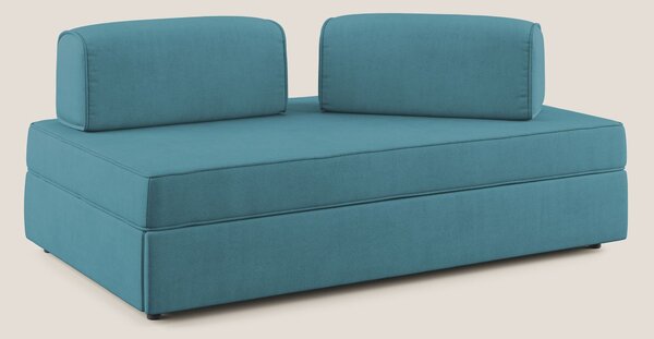 Liberty divano con pouf estraibile e schienali movibili in tessuto mor
