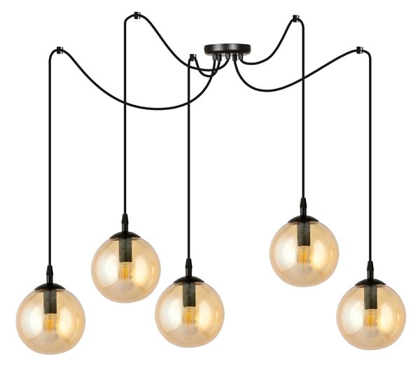 Lampadario a sospensione GIGI 5 BLACK MIODOWY