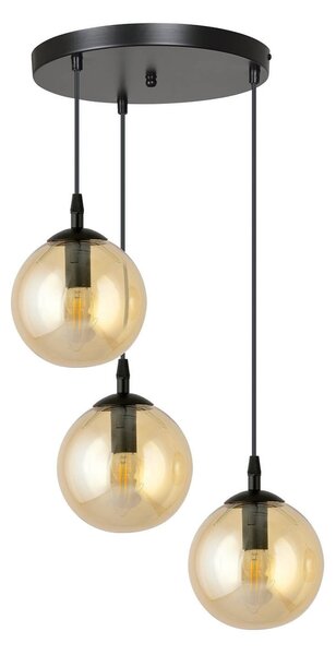 Lampadario a sospensione COSMO 3 BLACK MIODOWY PREMIUM