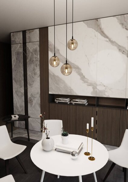 Lampadario a sospensione COSMO 3 BLACK MIODOWY PREMIUM