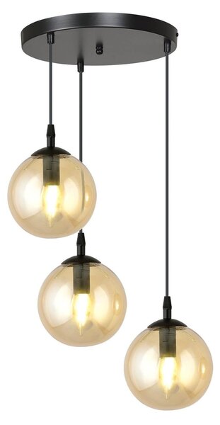 Lampadario a sospensione COSMO 3 BLACK MIODOWY PREMIUM