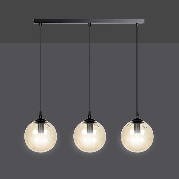 Lampadario a sospensione COSMO 3 BLACK MIODOWY