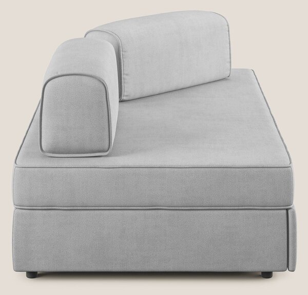Liberty divano con pouf estraibile e schienali movibili in tessuto mor